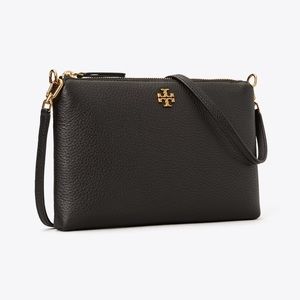 Tory Burch Kira (Mercer) Pebbled Leather Black Crossbody